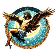 Icarus falling from sun tattoo design idea