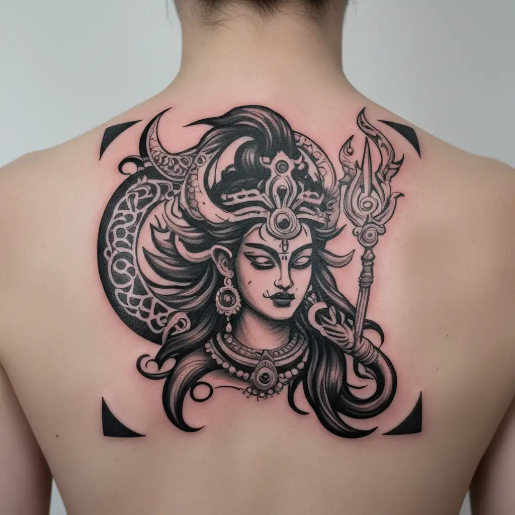 shiva kali tattoo design idea