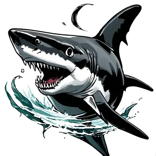 Bull Shark tattoo design idea