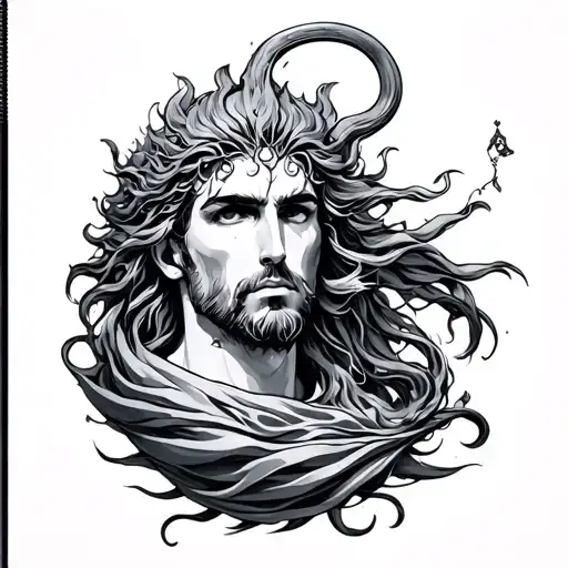 Neptune tattoo design idea