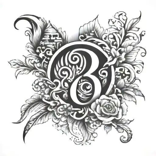 Number 3 tattoo design idea