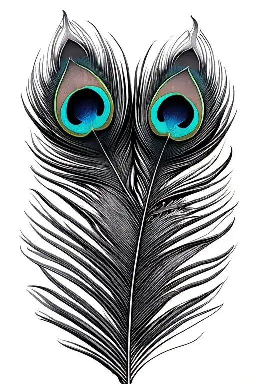 peacock feathers tattoo design idea