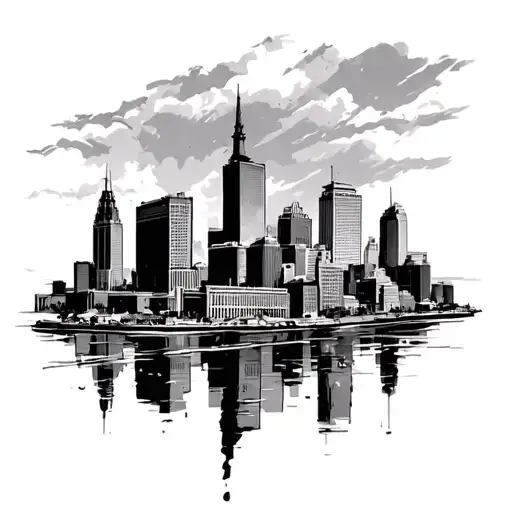 Columbus Skyline tattoo design idea