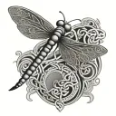 Celtic Dragonfly tattoo design idea