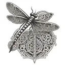 Celtic Dragonfly tattoo design idea