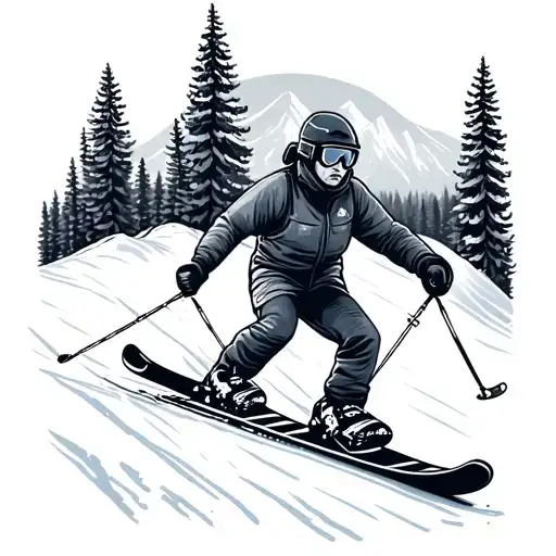 ski trip inspired tattoo tattoo design idea