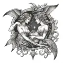 Pisces Libra tattoo design idea