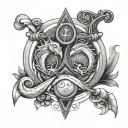 Pisces Libra tattoo design idea