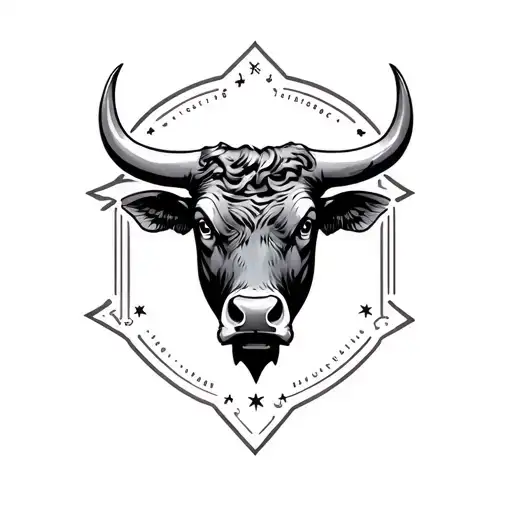 Wall Street bull tattoo design idea