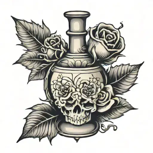 jealousy poison vase tattoo design idea