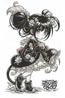 simpler boo tattoo design idea