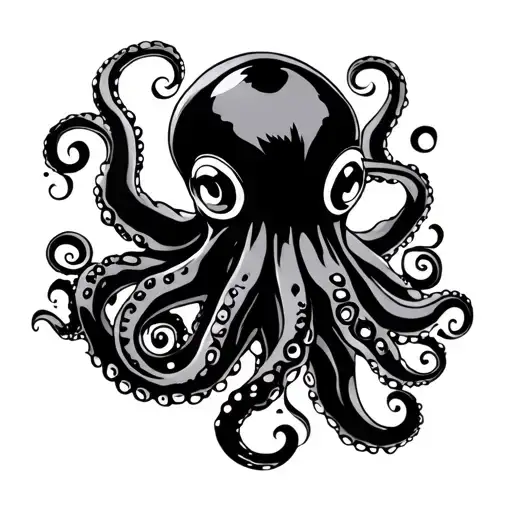 Japanese Octopus tattoo design idea