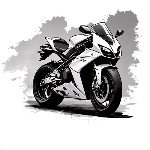 Sportbike tattoo design idea