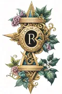 initials BAR tattoo design idea