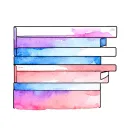 Four vertically stacked blocks with a black outline and a white fill, evenly spaced and aligned in a straight column tattoo design idea