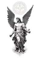 st michael archangel tattoo design idea