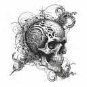 Incorporate Metalcore music elements into a dark and twisted design tattoo design idea
