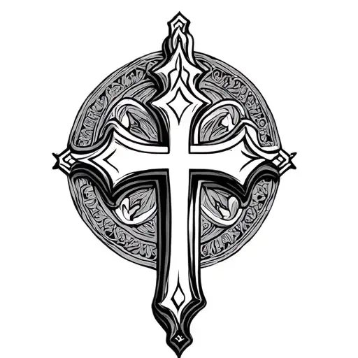 "Simple Orthodox Cross Tattoo Design" Simple Orthodox Cross Tattoo Design tattoo design idea