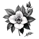 aconite, hemlock, belladonna tattoo design idea