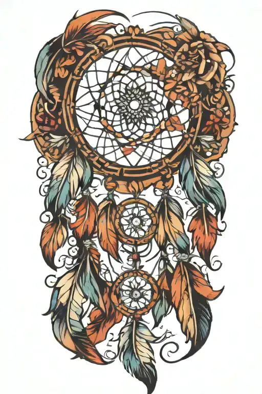 dream catcher tattoo design idea