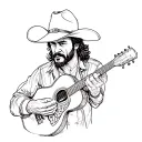 Waylon Jennings tattoo design idea