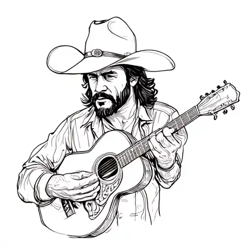 Waylon Jennings tattoo design idea