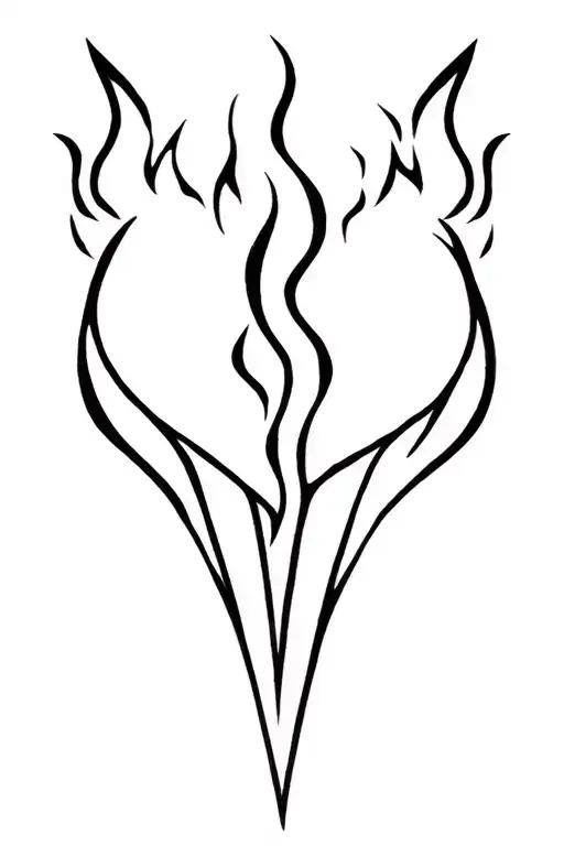 dark souls dark sign overlapping a bonfire tattoo design idea