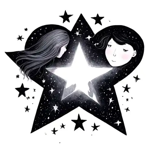 "Even more than the stars" Star love child tattoo design idea
