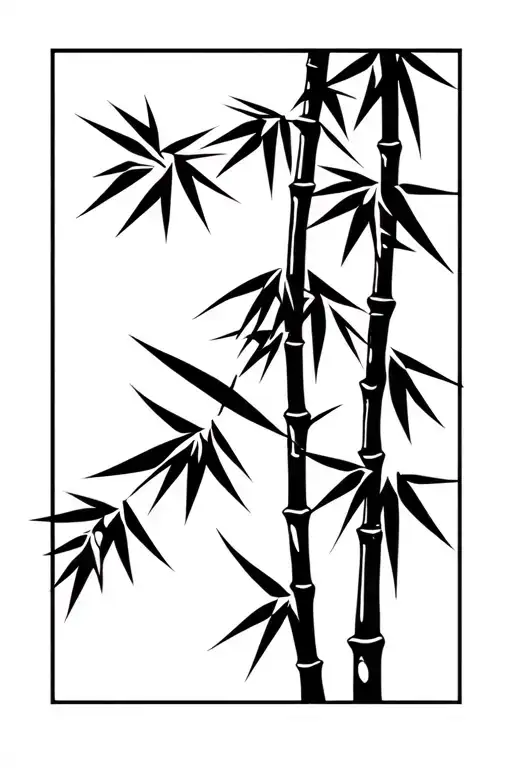 Japanese Bamboo tattoo design idea