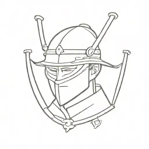 Ski Mask samurai tattoo design idea