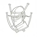 Ski Mask samurai tattoo design idea