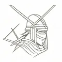 Ski Mask samurai tattoo design idea