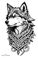 Legend of Zelda twilight princess wolf link tattoo design idea