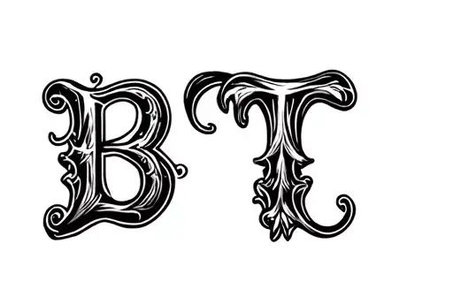 "BT" tattoo design idea