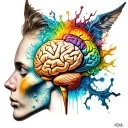 adhd brain tattoo design idea