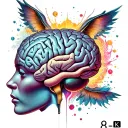 adhd brain tattoo design idea