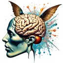 adhd brain tattoo design idea