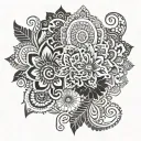 henna inspired patterns tattoo design idea