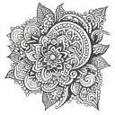 henna inspired patterns tattoo design idea