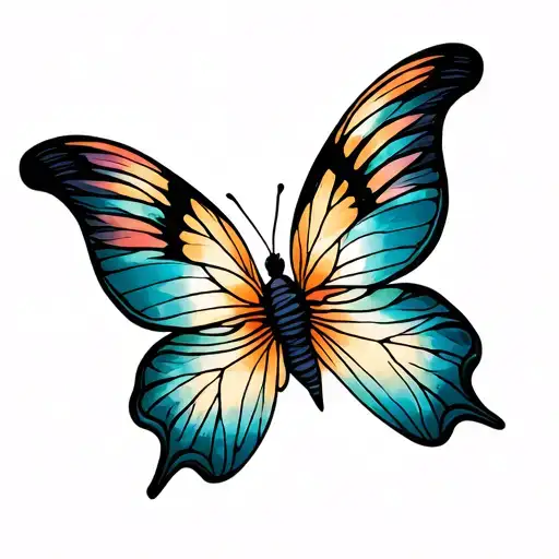 butterfly, semicolon, unique, something that represents life challenges tattoo design idea