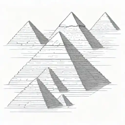pyramids of giza tattoo design idea