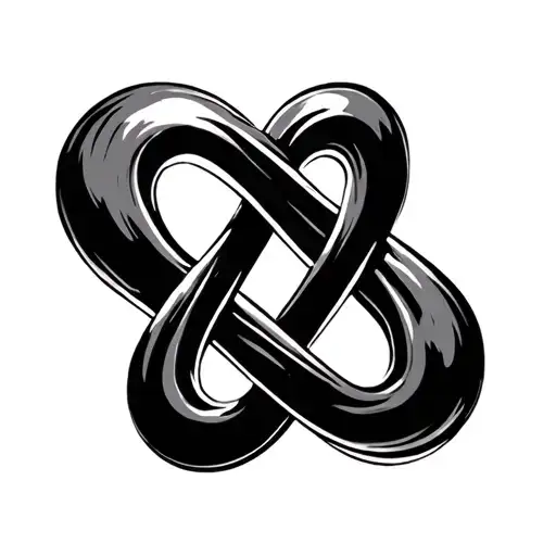 444 infinity symbol merging tattoo design idea