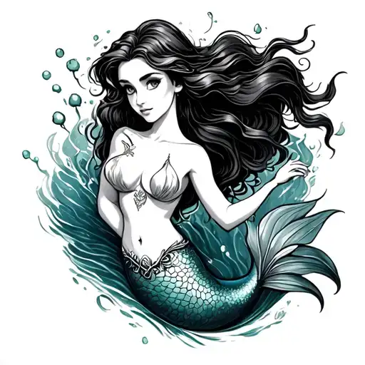 Little Mermaid tattoo design idea