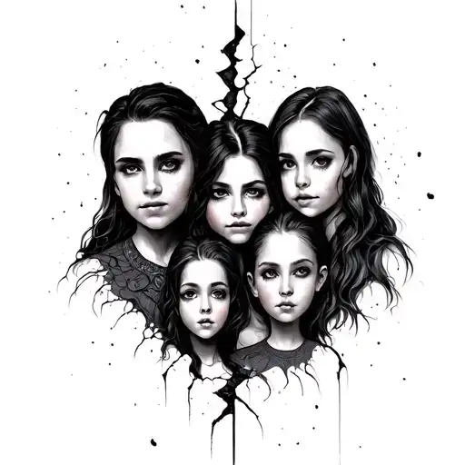 Broken Family tattoo design idea