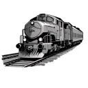 Train numbered 2714 on tracks  tattoo design idea