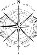 web of wyrd with vegvisir viking compass tattoo design idea
