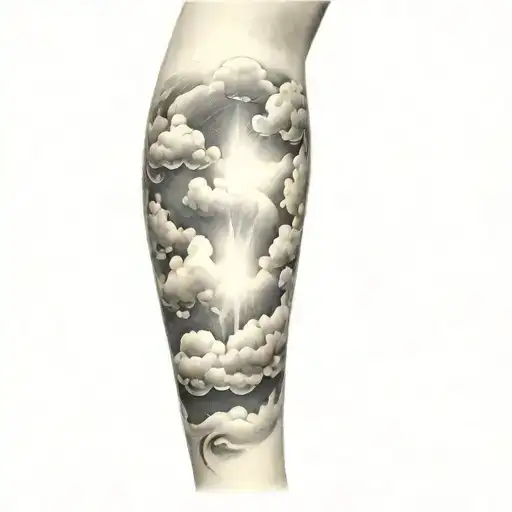 Coverup Clouds and Smoke tattoo design idea