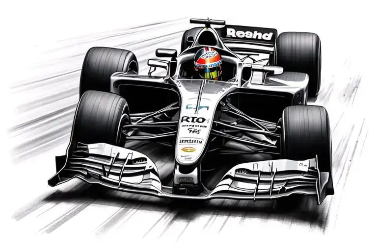 F1 Car tattoo design idea