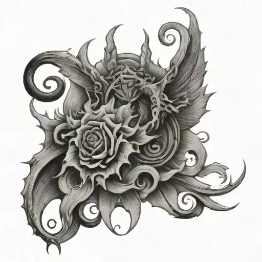 Lilith hoorns tattoo design idea