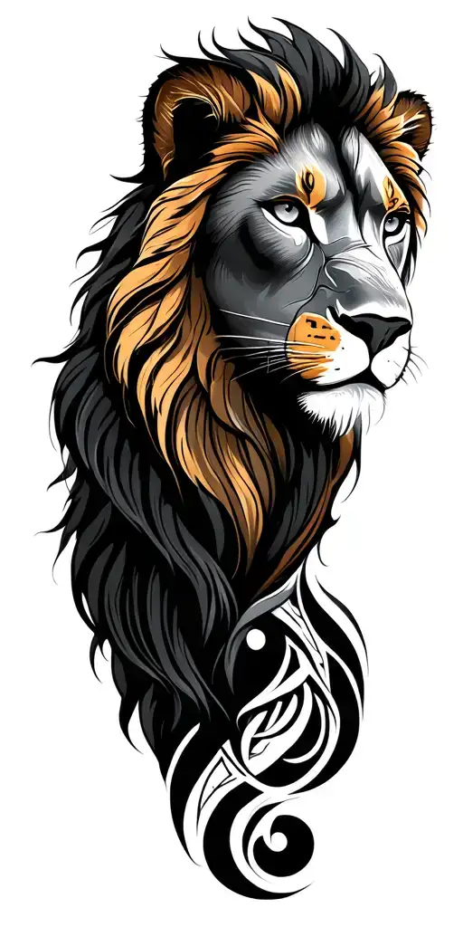 leo zodiac sign filipino tribal tattoo design idea